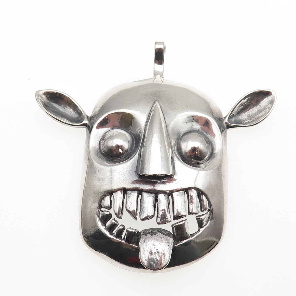 Donald Pywell 925 Sterling Silver Vintage Modernist Ogre Large 43.5g Pendant
