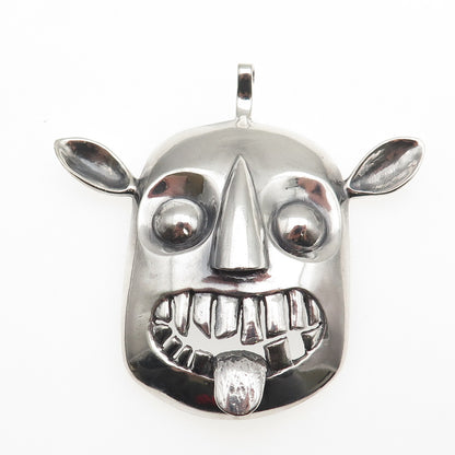 Donald Pywell 925 Sterling Silver Vintage Modernist Ogre Large 43.5g Pendant