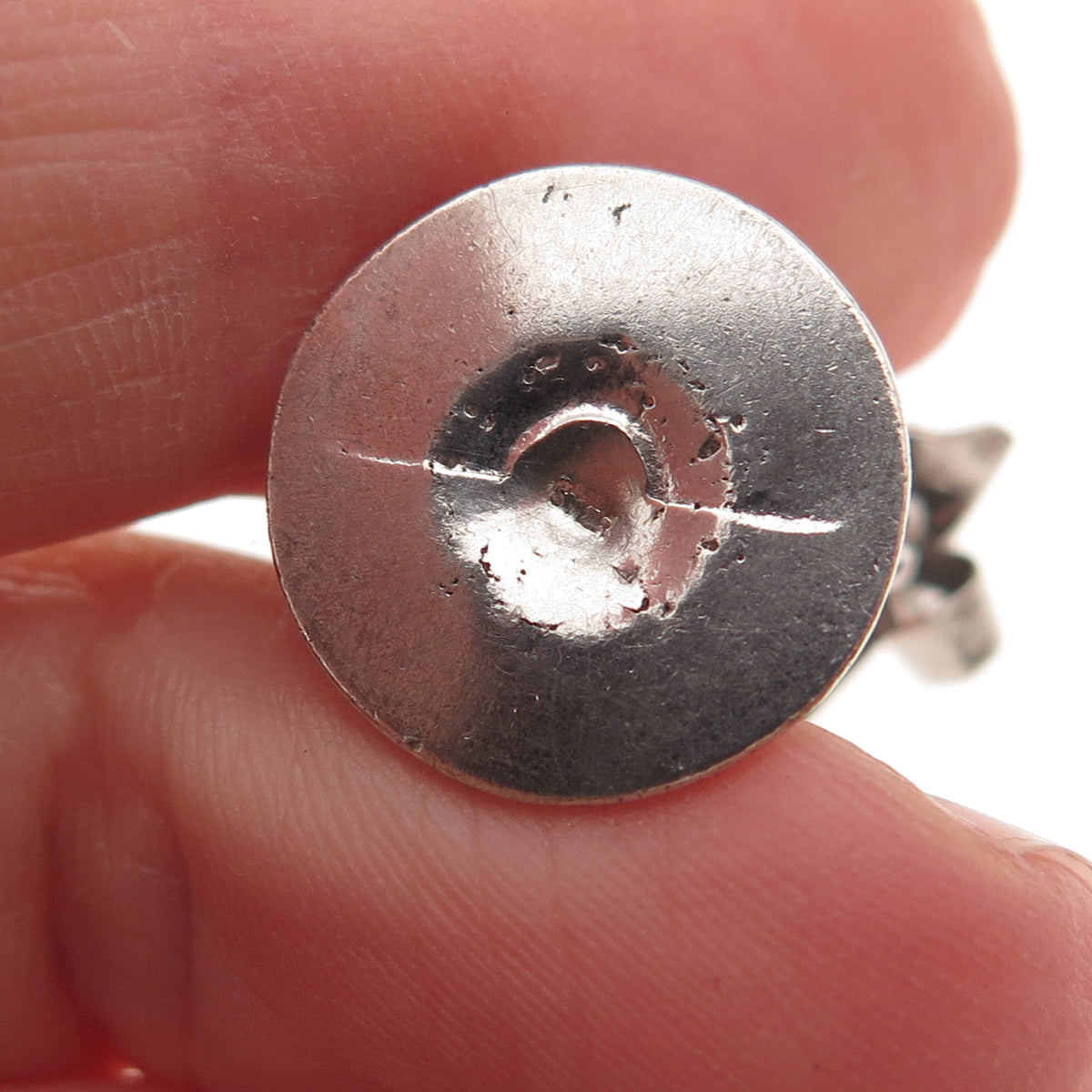 925 Sterling Silver Antique Art Deco Water Well Oxidized 3D Charm Pendant