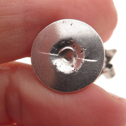 925 Sterling Silver Antique Art Deco Water Well Oxidized 3D Charm Pendant