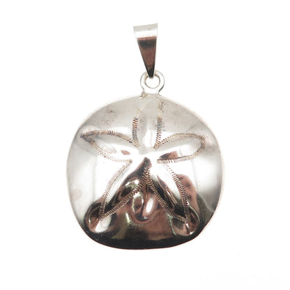 ATI Annika Witt 925 Sterling Silver Vintage Mexico Sand Dollar Oxidized Pendant