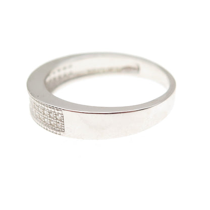 925 Sterling Silver Round-Cut C Z Band Ring Size 9.25