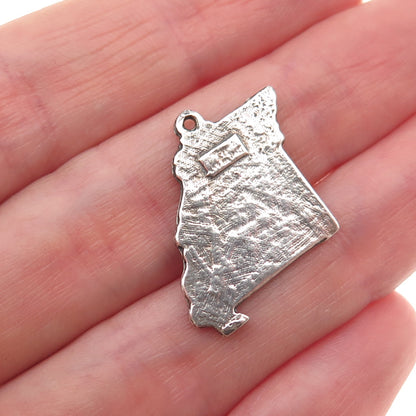 Bell Trading Post 925 Sterling Silver Vintage Missouri State Map Mini Pendant