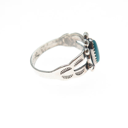 BELL TRADING Old Pawn 925 Sterling Silver Vintage Turquoise Ring Size 4.5