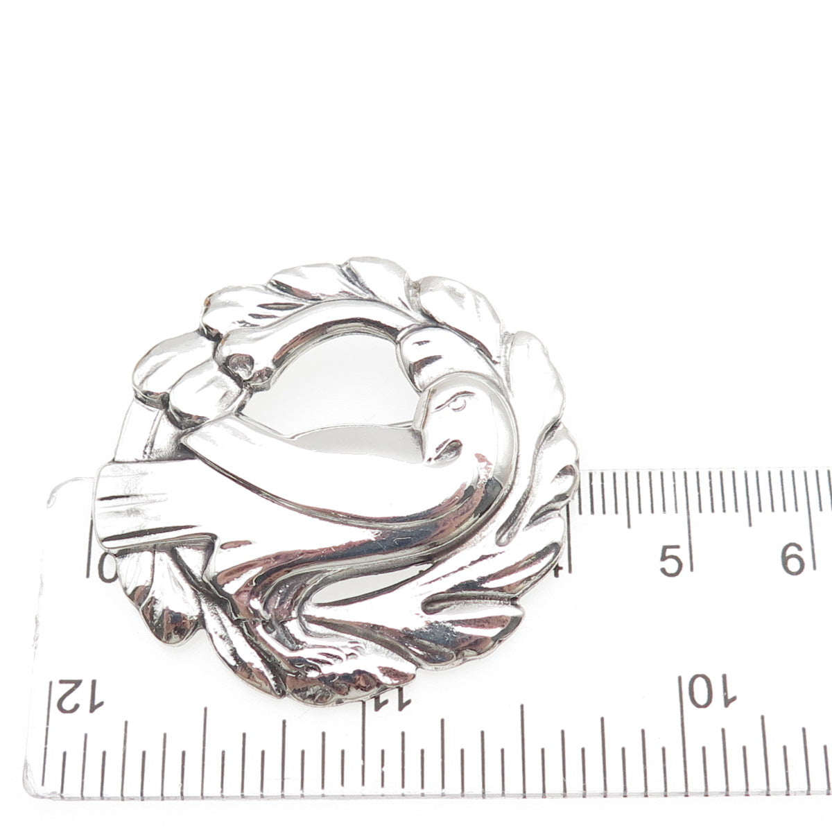 Norseland by CORO 925 Sterling Silver Antique Art Deco Dove Oxidized Pin Brooch