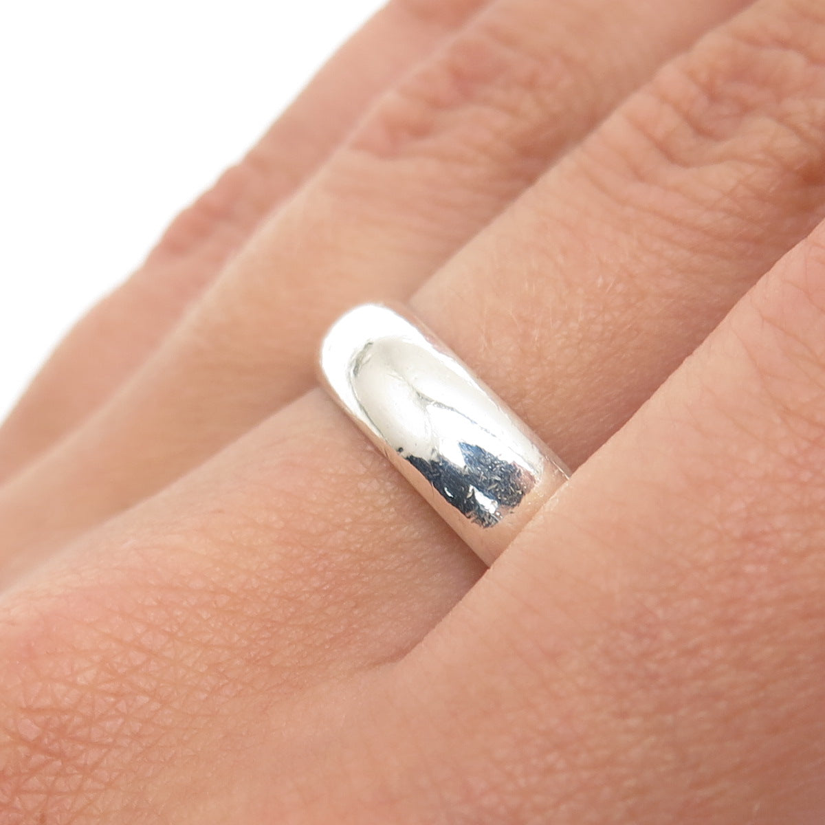 NLP TNC INC 925 Sterling Silver Vintage Classic Wedding Band Ring Size 9.75