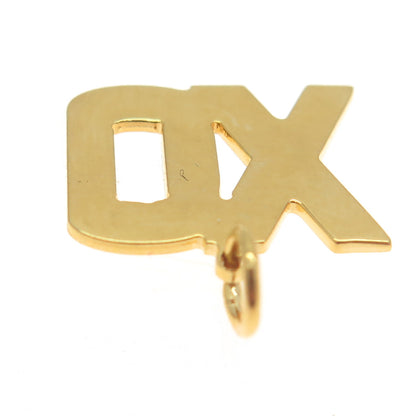 925 Sterling Silver Gold Plated "XO" Hugs & Kisses Minimalist Charm Pendant