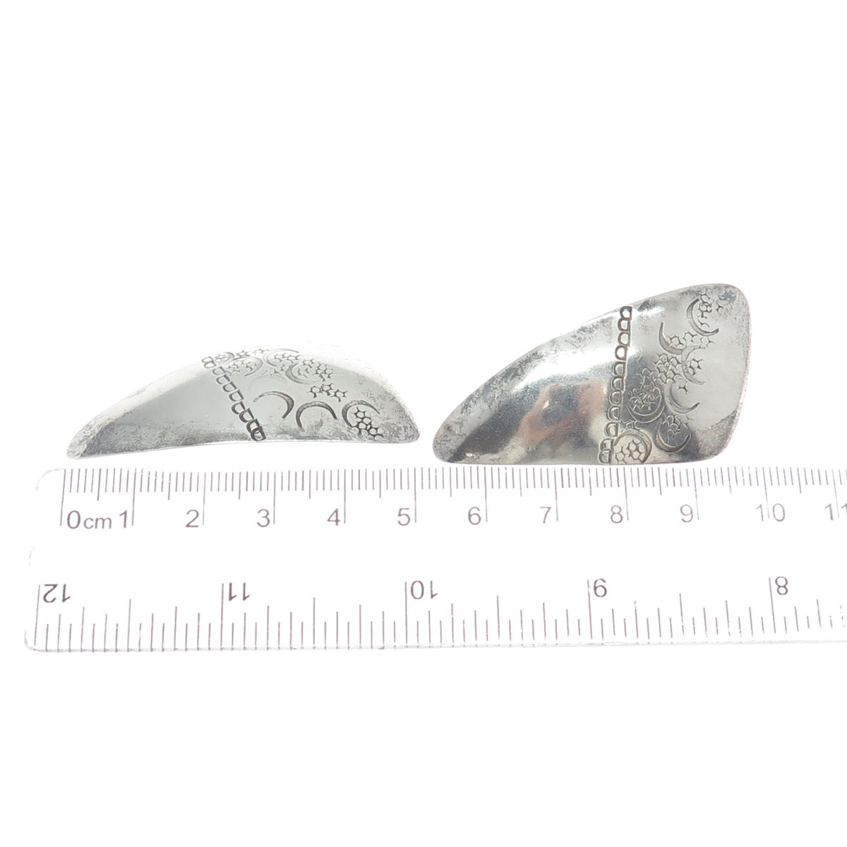 LINBERG 925 Sterling Silver Vintage 1985 Modernist Celestial Bodies Earrings