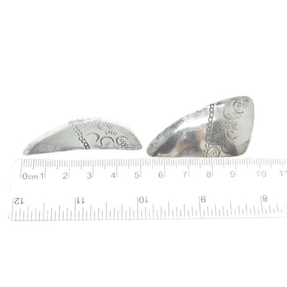 LINBERG 925 Sterling Silver Vintage 1985 Modernist Celestial Bodies Earrings