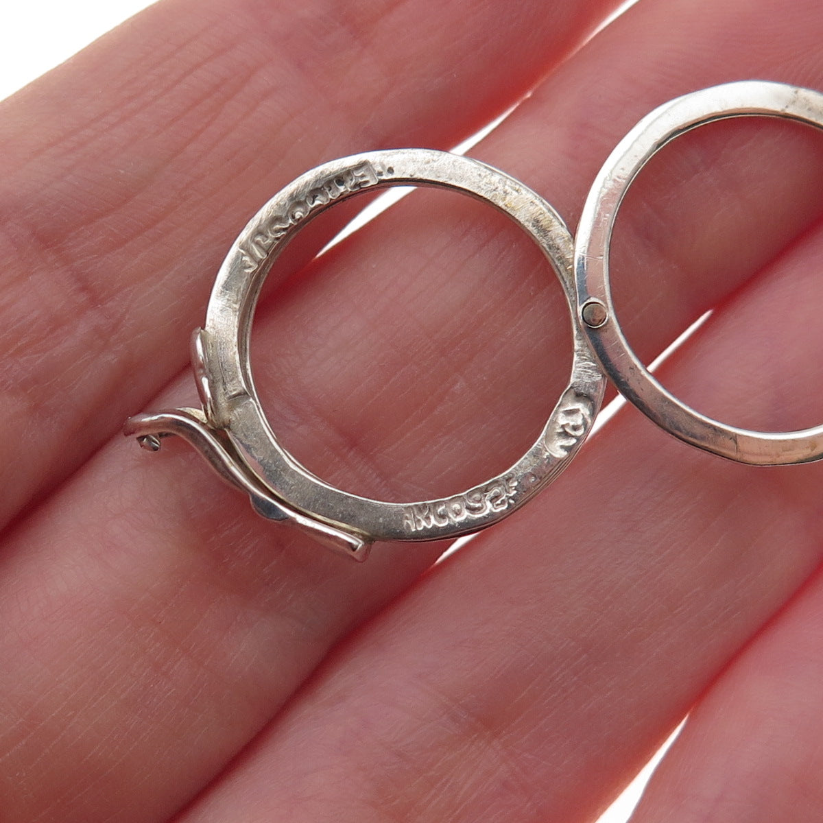 925 Sterling Silver Vintage Mexico Fede Gimmel Friendship Folding Ring Size 5.25