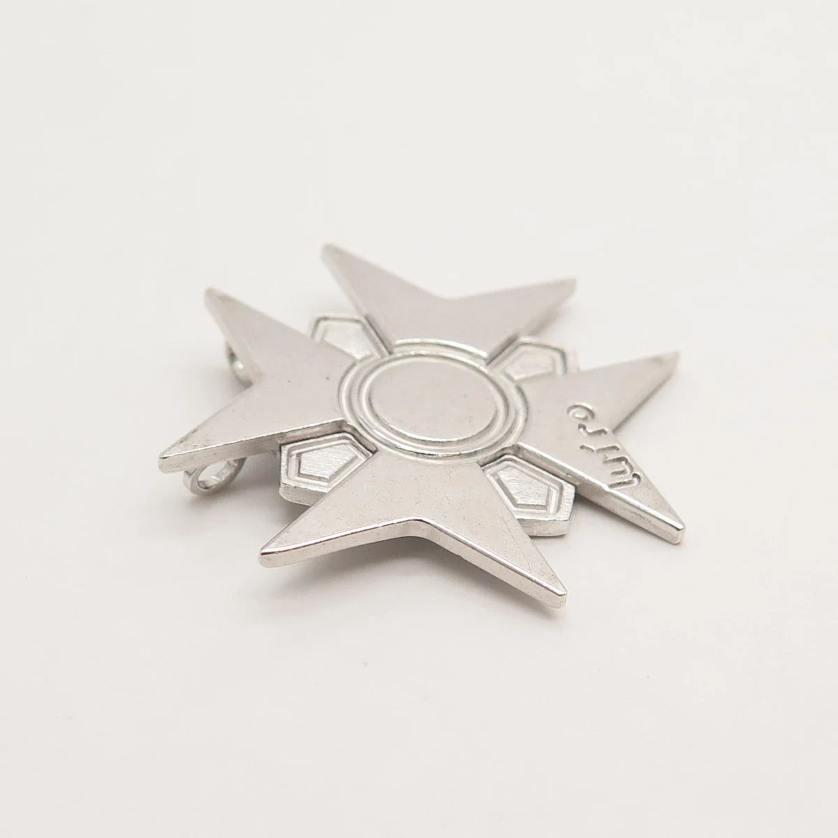 925 Sterling Silver Vintage Italy Cross Slide Pendant