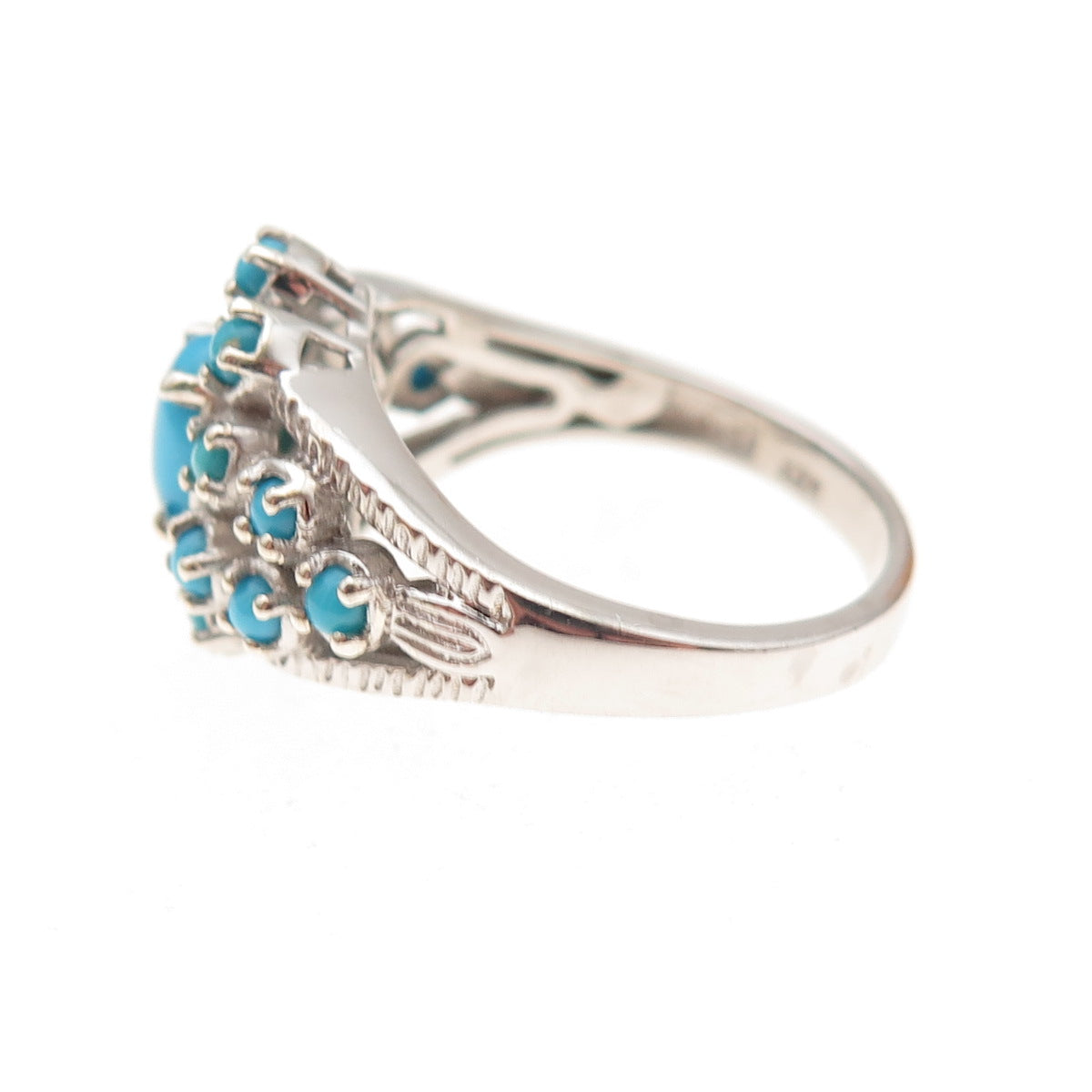 Chuck Clemency 925 Sterling Silver Real Sleeping Beauty Turquoise Ring Size 7