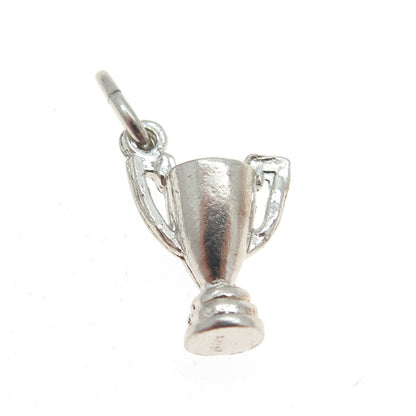 925 Sterling Silver Antique Art Deco Goblet 3D Charm Pendant