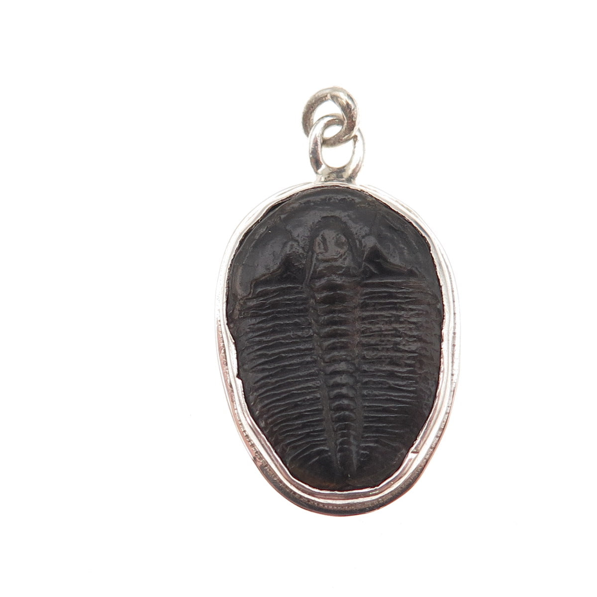 Ray Van Cleve Sterling Silver Vintage Trilobite Fossil Oxidized Charm Pendant