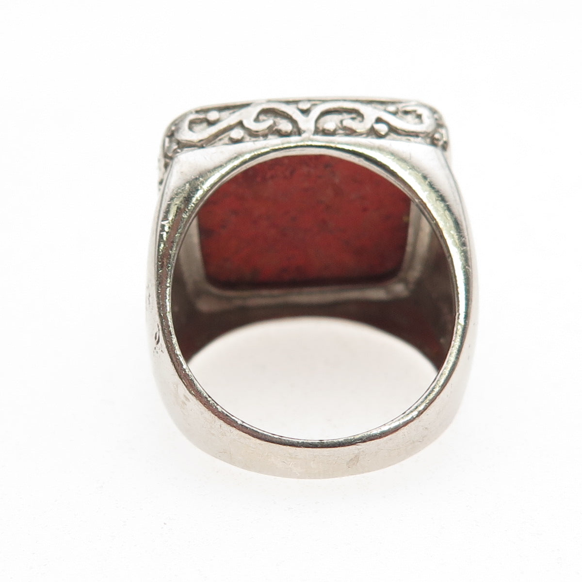 LUC Lucas Lameth Sterling Vintage Spiny Oyster Shell Modernist Ring Size 7.25