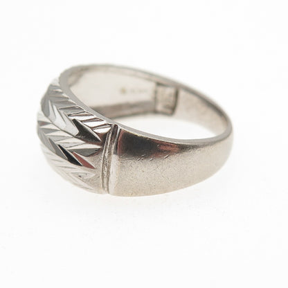 Milor 925 Sterling Silver Italy Arrow Link Ring Size 7