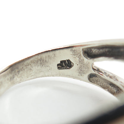 CHAPAL ZENRAY 925 Sterling Silver Vintage Modernist Knot Ring Size 7.25
