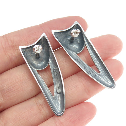 MARTELL 925 Sterling Silver Vintage Door Knocker Earrings