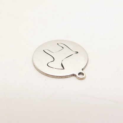 925 Sterling Silver USA Two In Town Dog Charm Pendant