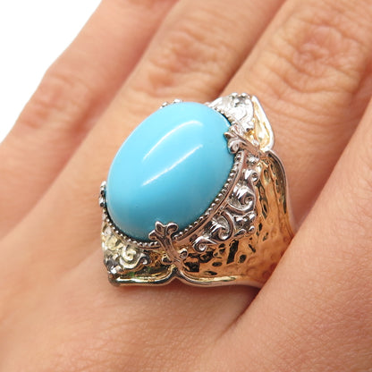 MICHAEL VALITUTTI Gems En Vogue Sterling Sleeping Beauty Turquoise Ring Size 7