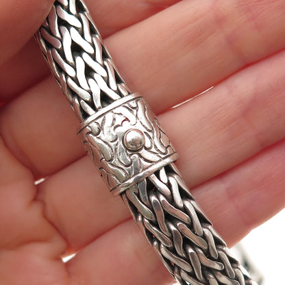John Hardy Sterling Silver Vintage Woven Icon Heavy 184.5g Chain Necklace 16"
