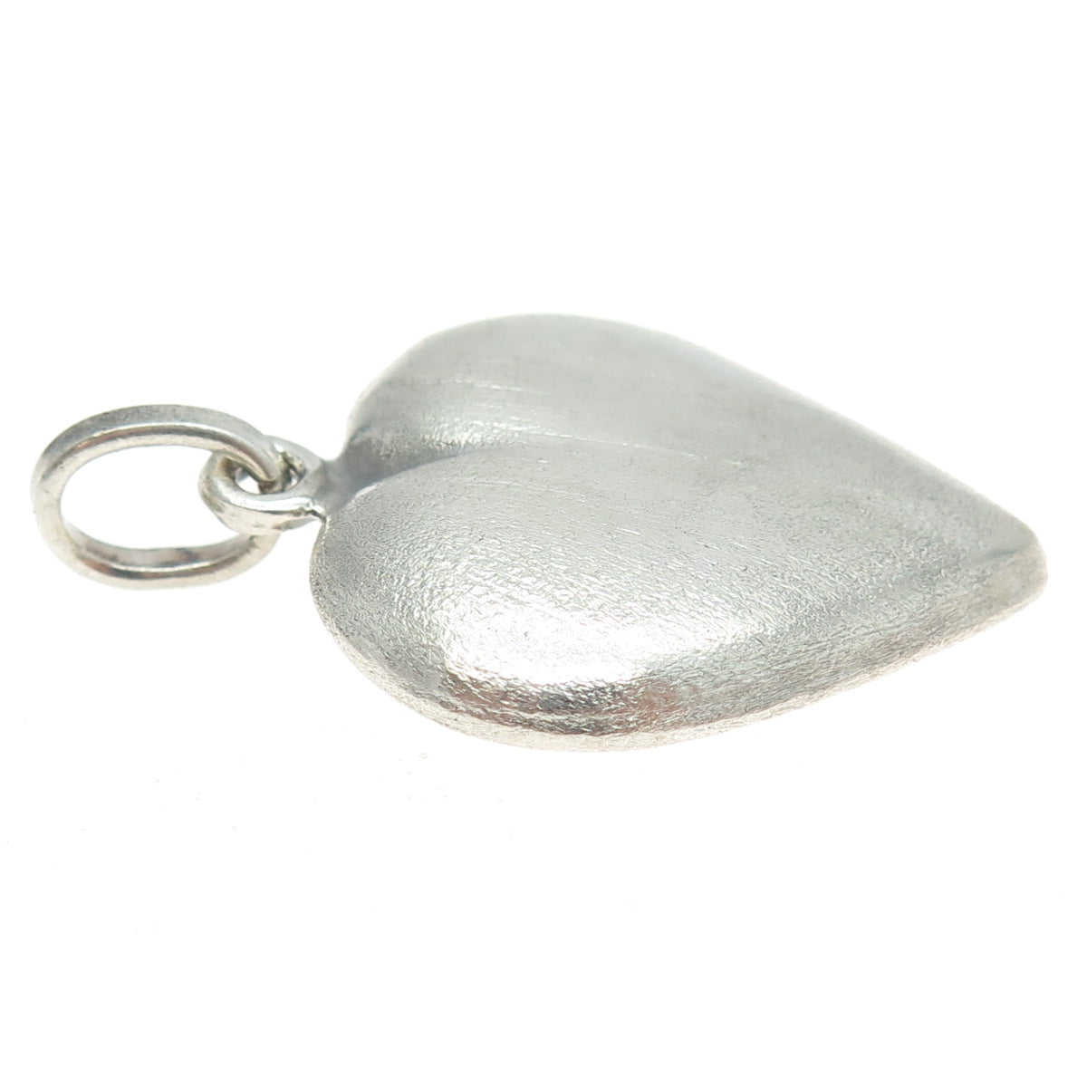 925 Sterling Silver Vintage Puffy Heart 3D Pendant