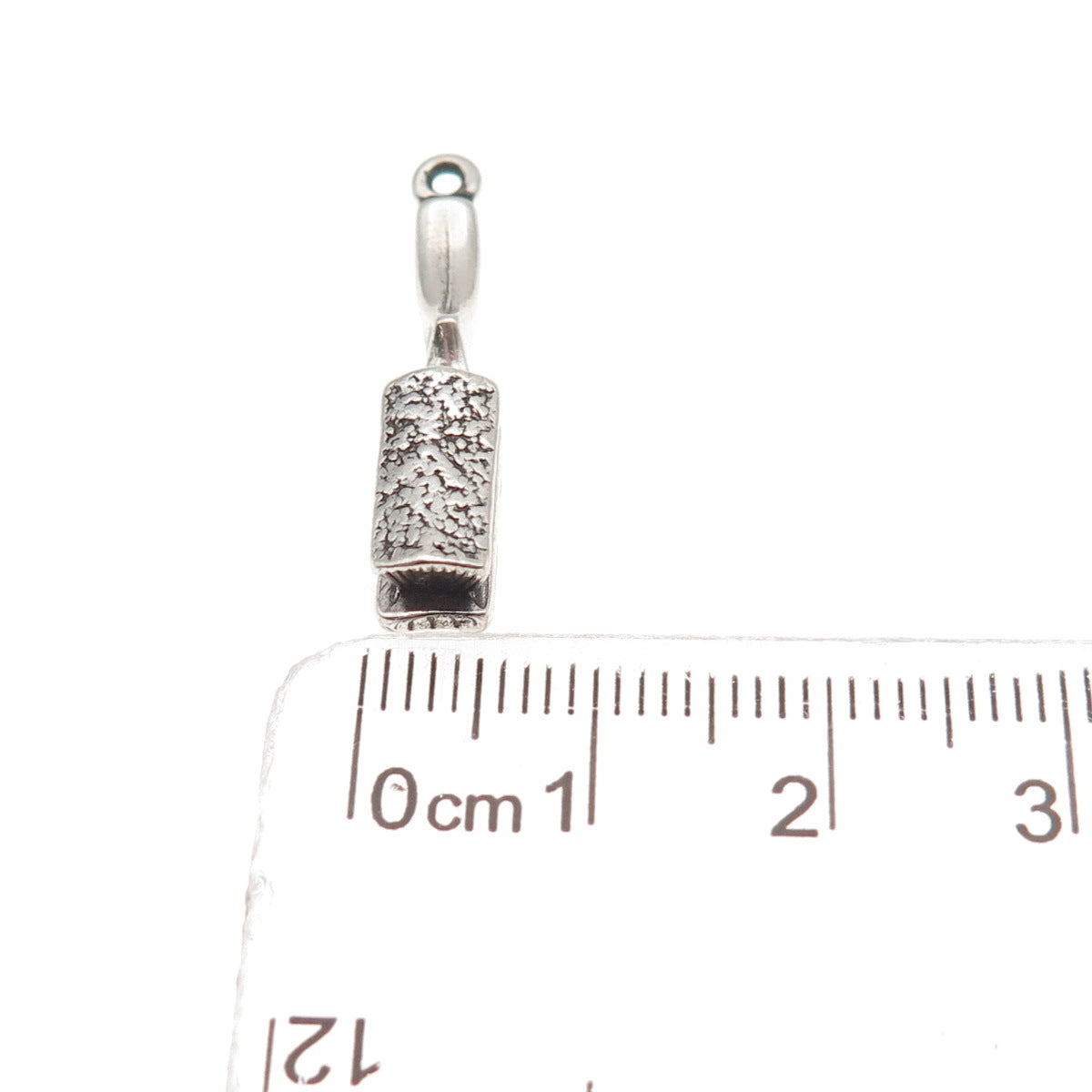 Sunwest 925 Sterling Silver Vintage Hairbrush Oxidized 3D Charm Pendant