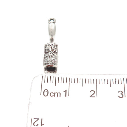 Sunwest 925 Sterling Silver Vintage Hairbrush Oxidized 3D Charm Pendant