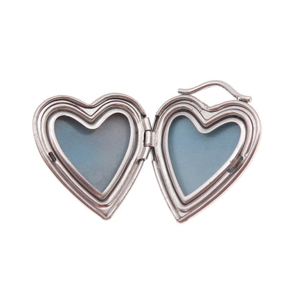 Select Jewelry 925 Sterling Silver Vintage Engraved Heart Locket Charm Pendant