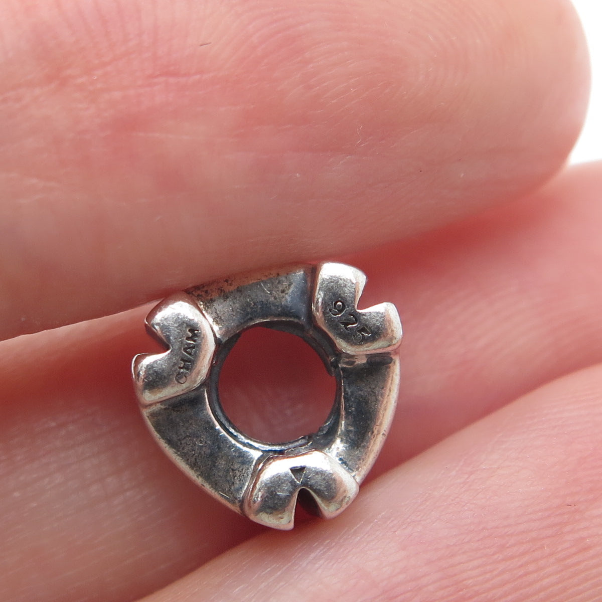 CHAMILIA 925 Sterling Silver Letter H Initial Bead Charm