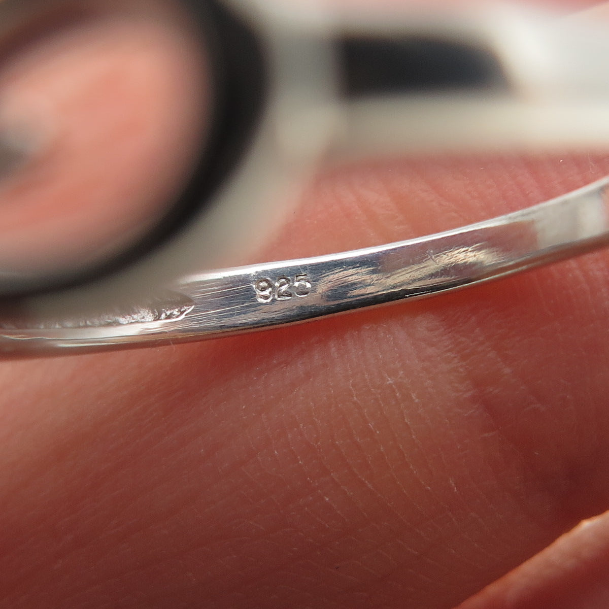 925 Sterling Silver Real Round-Cut Diamond Infinity Ring Size 8