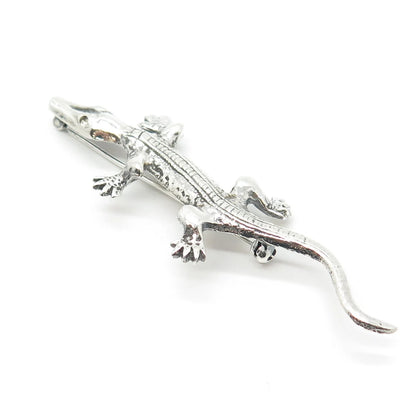 925 Sterling Silver Vintage Lizard Pin Brooch