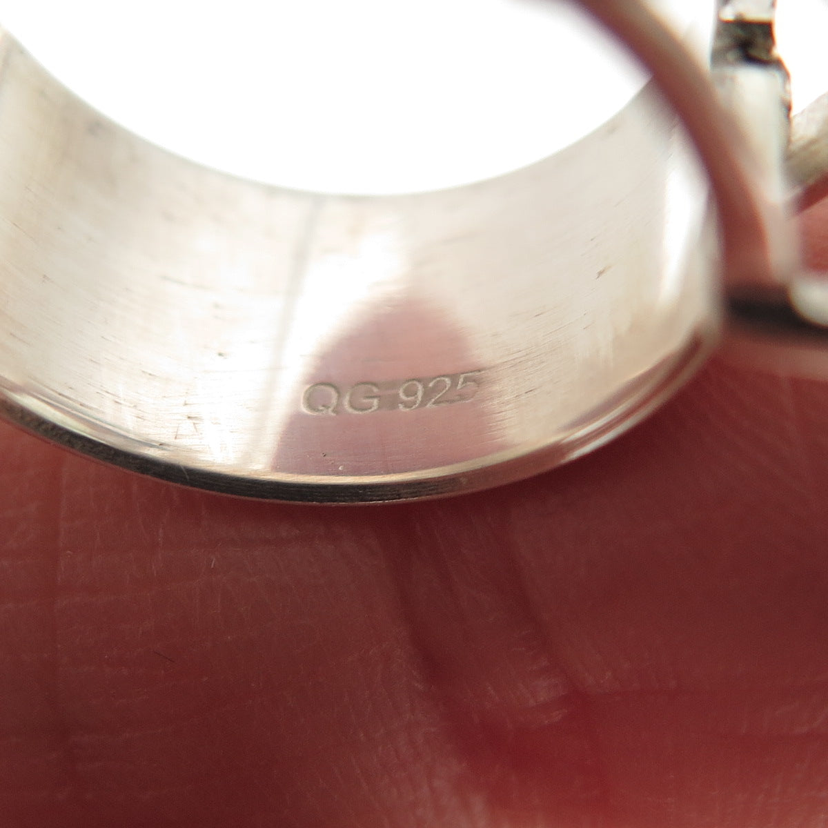 925 Sterling Silver Real Emerald-Cut Green Amethyst Statement Ring Size 6.5