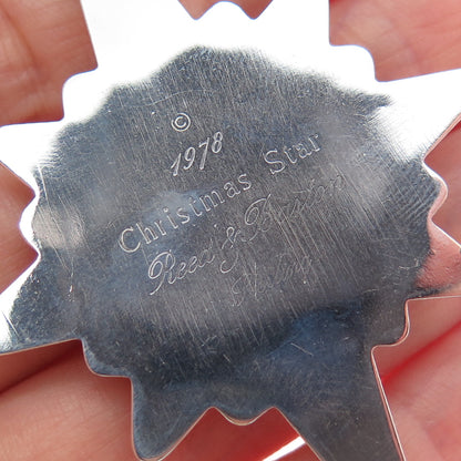 REED & BARTON 925 Sterling Silver Vintage 1978 Christmas Star Ornament