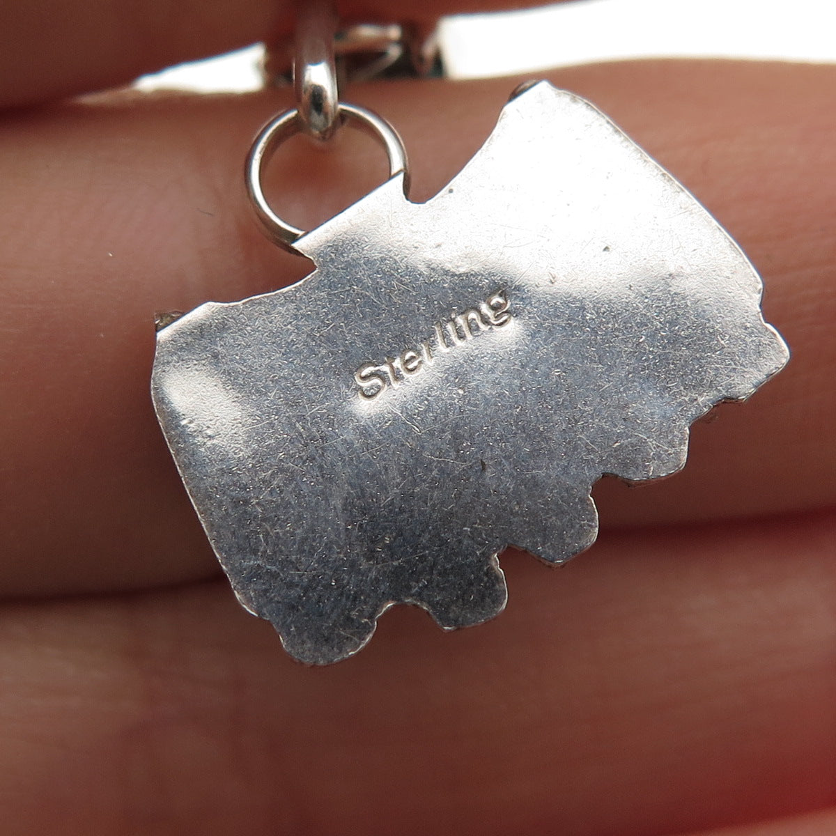 Old Pawn Sterling Silver Vintage Turquoise Needlepoint Tribal Dangle Earrings