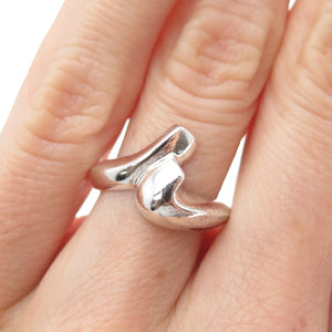 CLYDE DUNEIER CID 925 Sterling Silver Vintage Modernist Ring Size 5.25