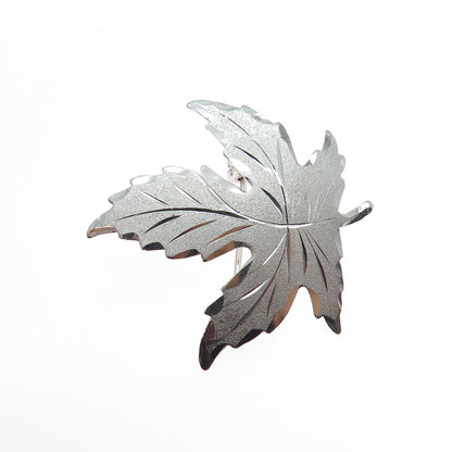 925 Sterling Silver Vintage EMC Maple Leaf Pin Brooch