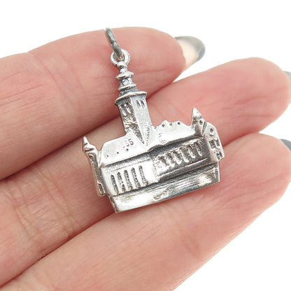 835 Silver Vintage Sweden "Stockholm" Charm Pendant