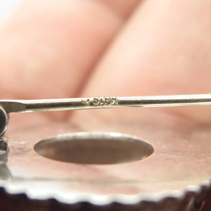 925 Sterling Silver Vintage Multi-Circle Button Pin Brooch