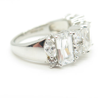 HAN 925 Sterling Silver Multi-C Z Ring Size 7