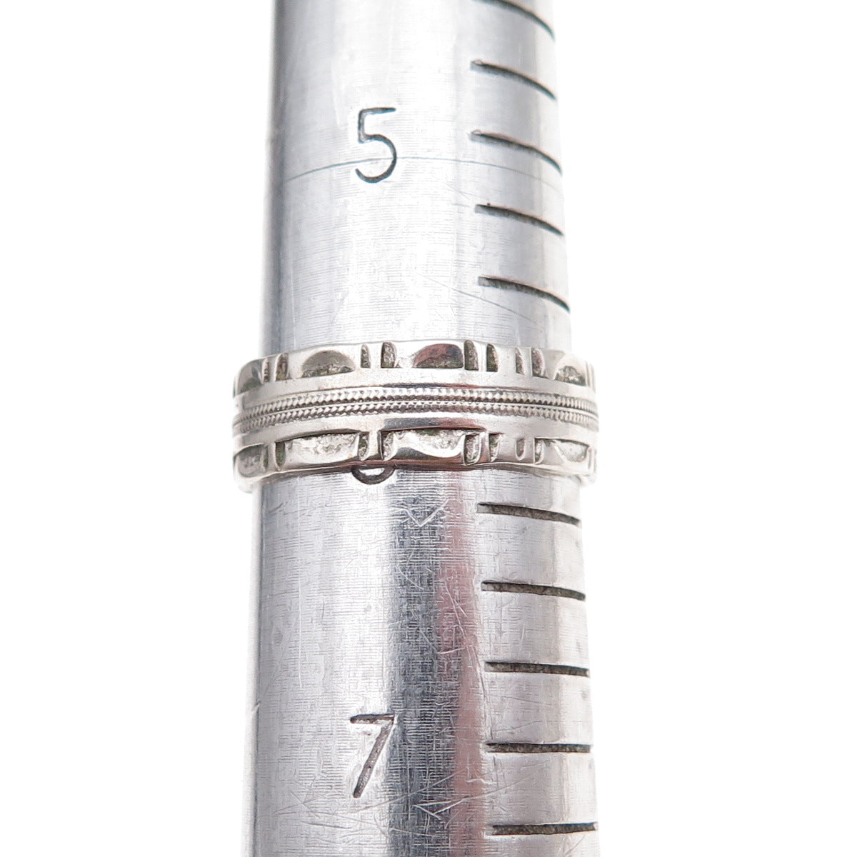 J.D. Schlang Co. 925 Sterling Silver Antique Art Deco Oxidized Band Ring Size 6