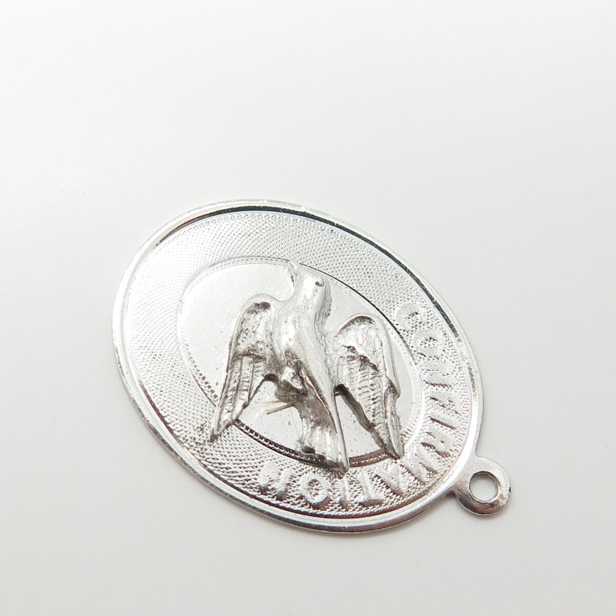 925 Sterling Silver Vintage MEM Martin "Confirmation" Oval Pendant