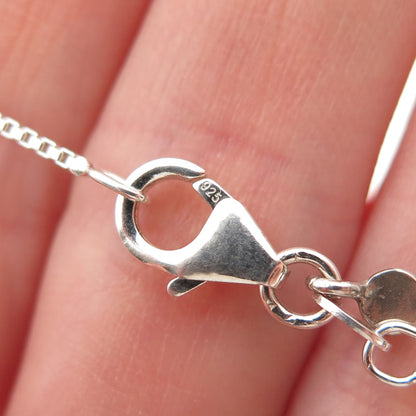 Hagit Gorali 925 Sterling Silver Vintage Star of David Box Chain Necklace 18"