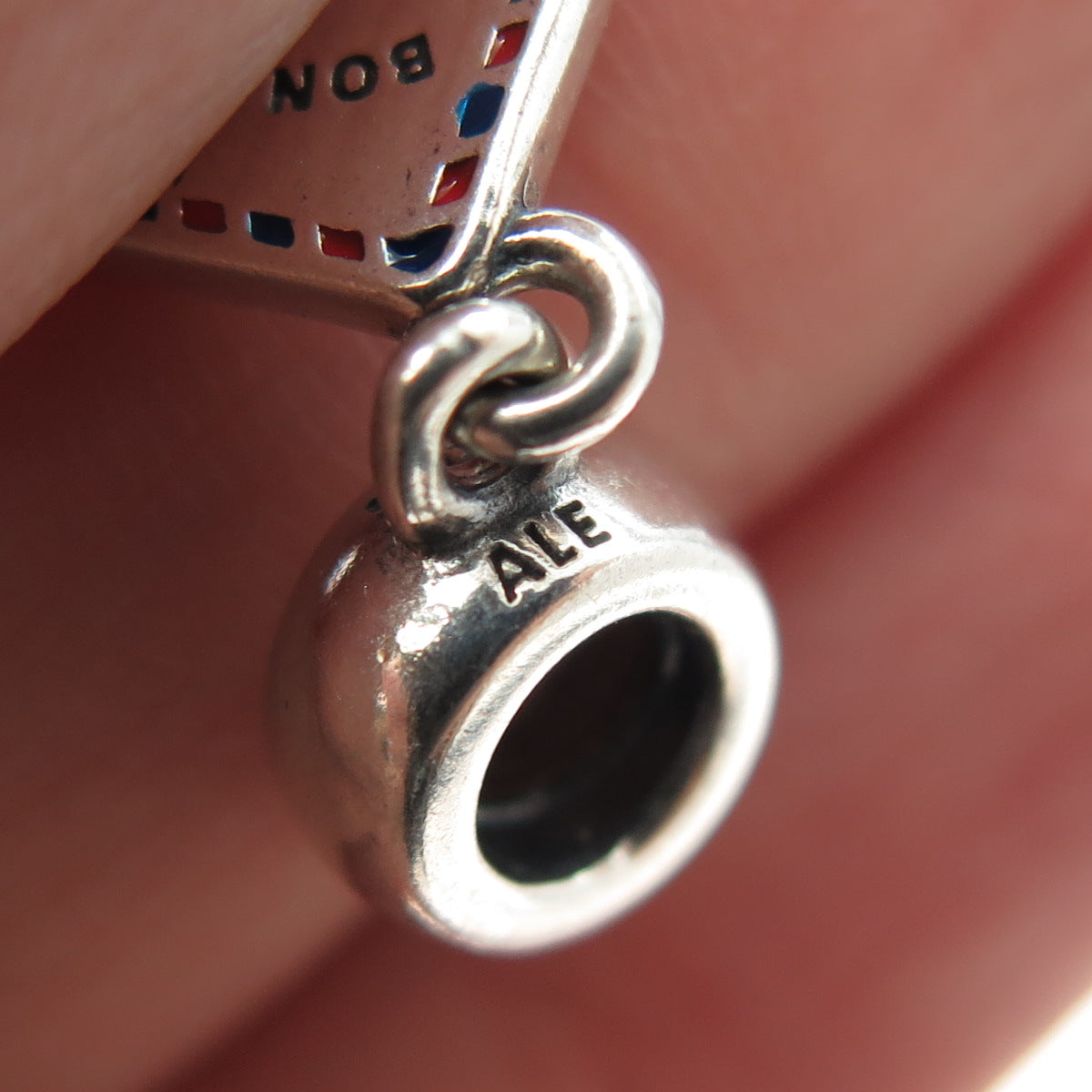 PANDORA 925 Sterling Silver Enamel Wish You Were Here Dangle Bead Charm