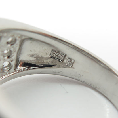 ROSS SIMONS 925 Sterling Silver Lab-Created Sapphire & C Z Ring Size 8.25