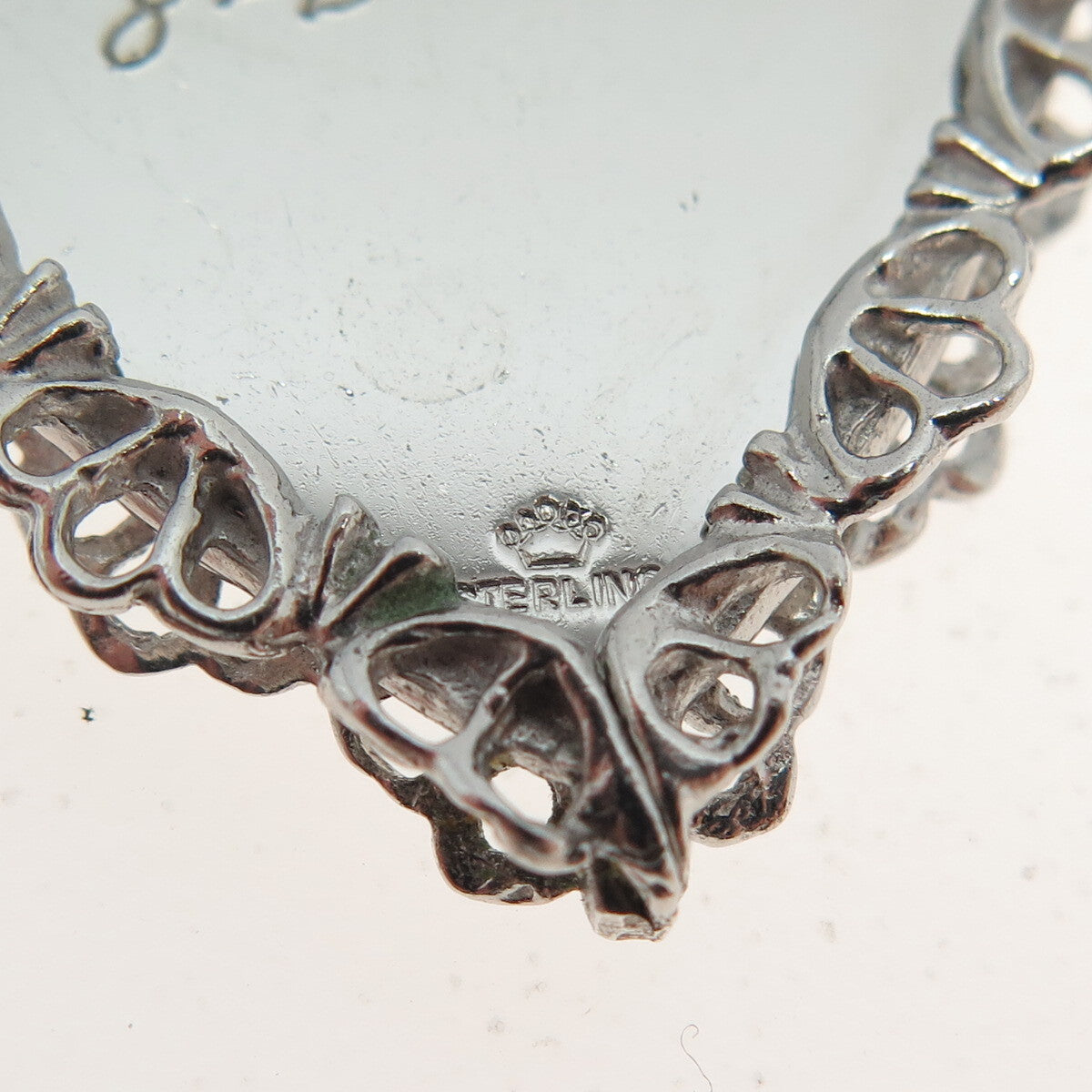 925 Sterling Silver Vintage "Sweet 16" Heart Ornate Pendant