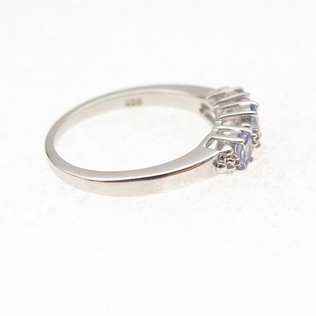 Chuck Clemency 925 Sterling Silver Real Oval-Cut Tanzanite Ring Size 7