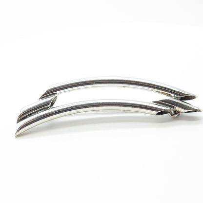 925 Sterling Silver Vintage Modernist Pin Brooch