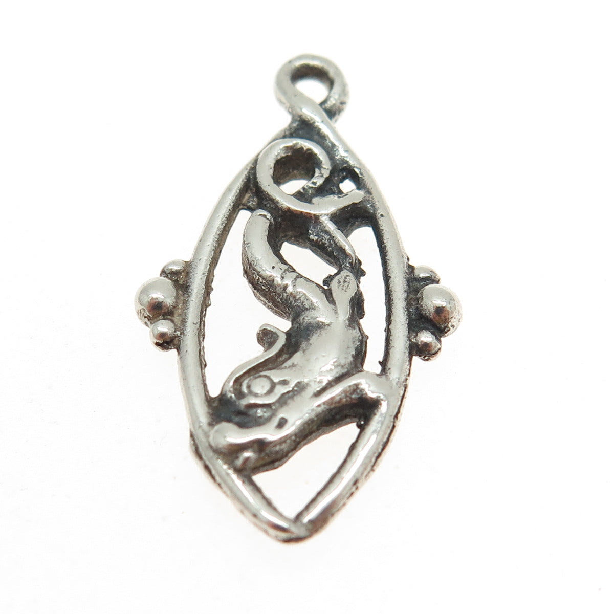 925 Sterling Silver Vintage Mermaid Charm Pendant