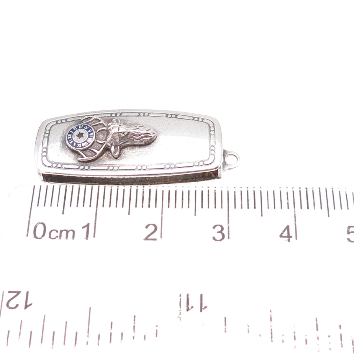 Hickok Beltogram Sterling Silver Antique Art Deco Enamel Elks Lodge Belt Loop
